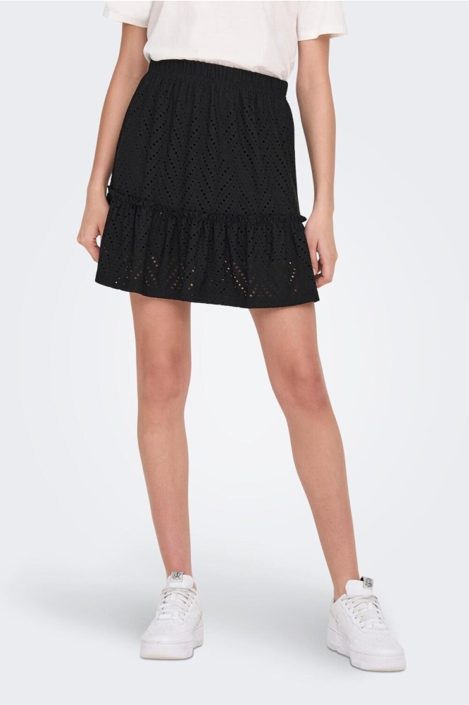 JDYCARLA CATHINKA FRILL SKIRT JRS 15254681 BLACK